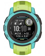 Смарт часовник Garmin - Instinct 2 S Surf, 40mm, зелен/син -1